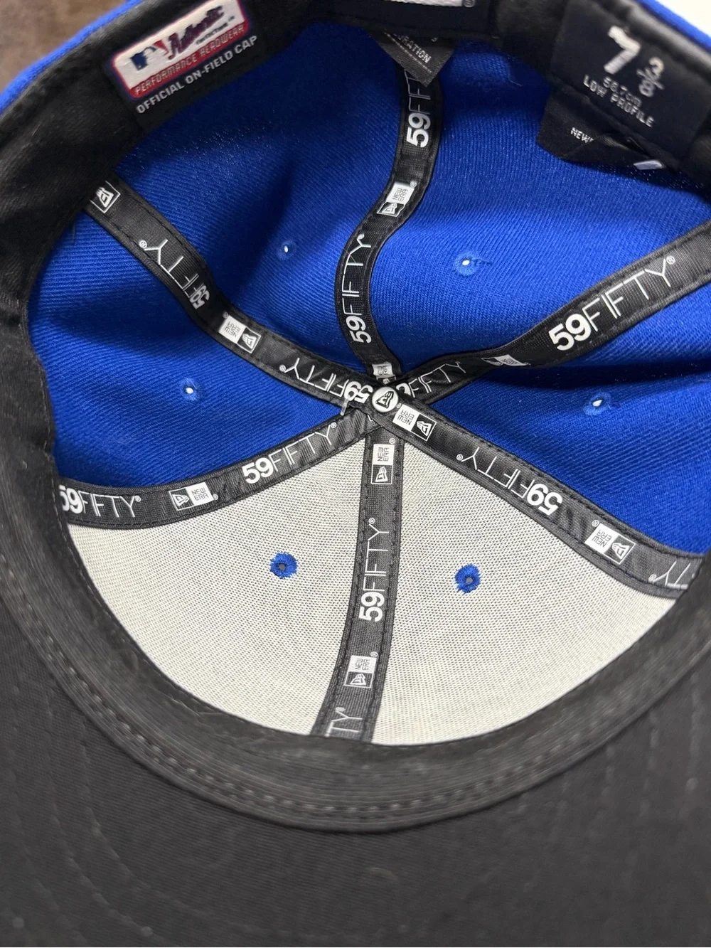 New Era 59FIFTY Kansas City Royals Low Profile Fitted Hat Blue White 7 3/8
